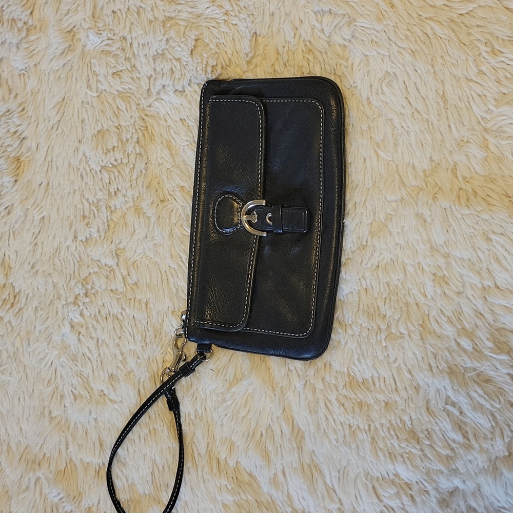 Coach leather wristlet